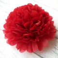 fleurs de papier de soie rouge cerise bricolage pom mariage décoration Articles de fête