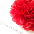 fleurs de papier de soie rouge cerise bricolage pom mariage décoration Articles de fête