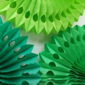 Umiss 3 pièces vert cotillons décorations fans de flocon de neige papier