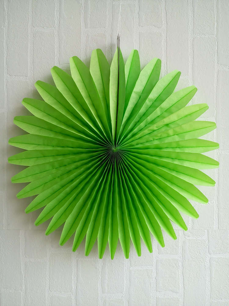green paper fan