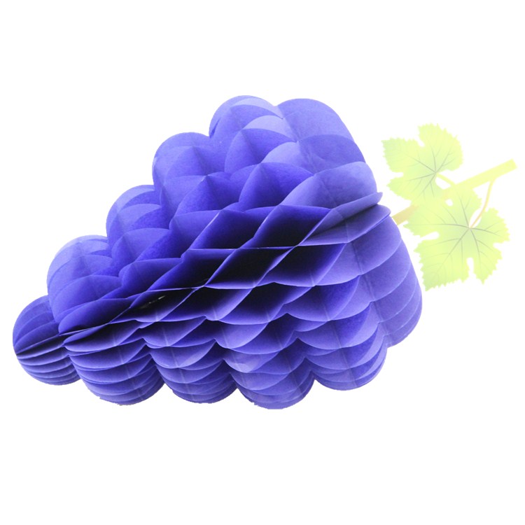 Dark Blue Grape Shaped Tissue Paper Honeycomb Balls