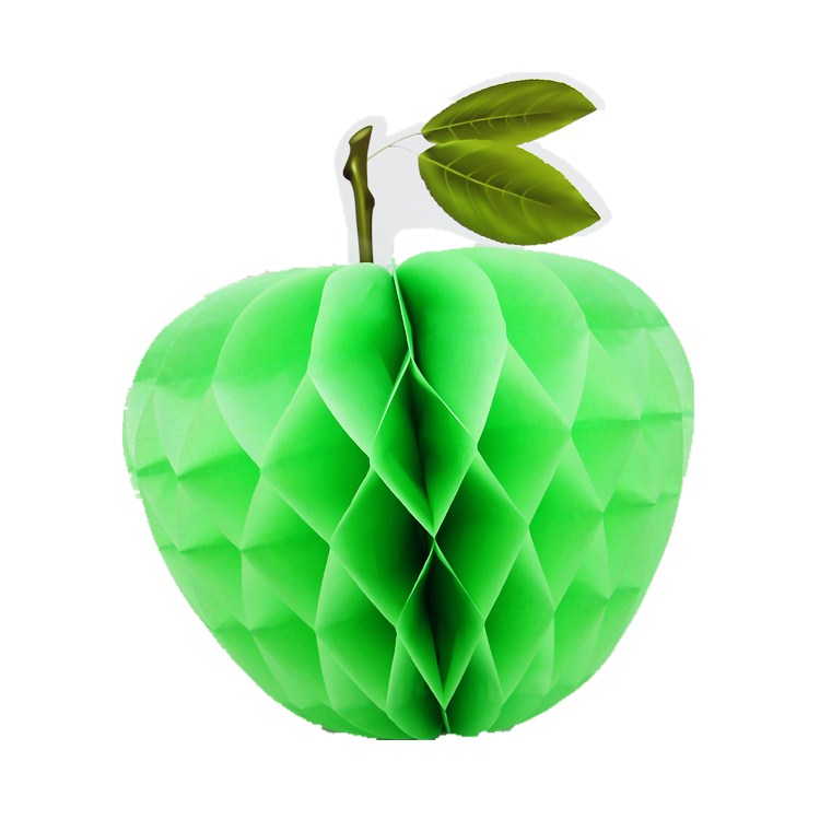 apple shaped tissue paper honeycomb ball