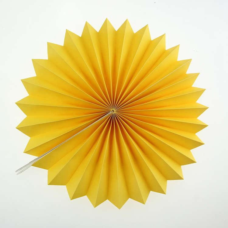 yellow paper fan
