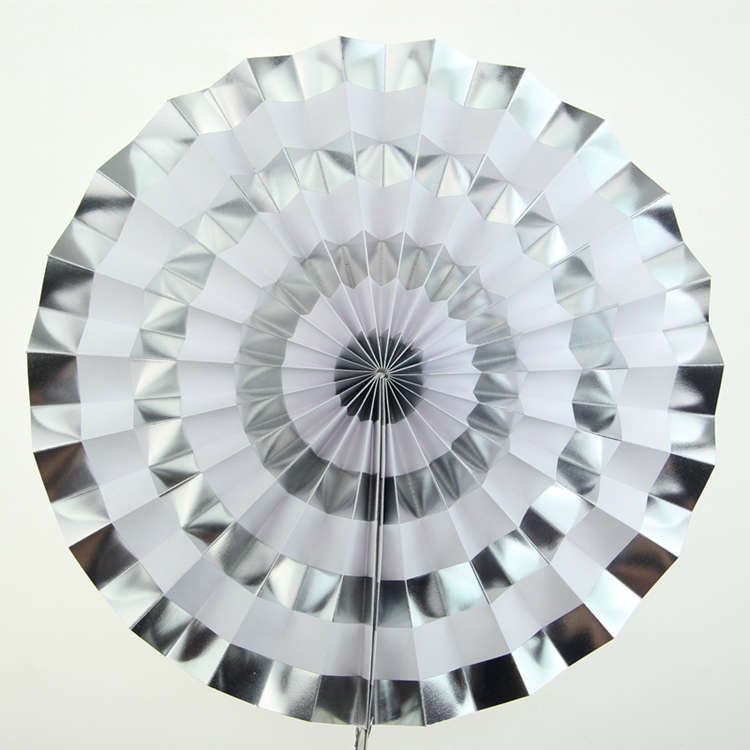 silver paper fan