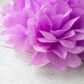Umiss fleurs de papier papier mauve clair pom poms décorations pour mariage
