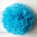 Umiss fleurs de papier de soie bleu pompons de papier pour les décorations de Noël anniversaire mariage douches nuptiales