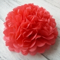 Umiss papier fleurs rouge décorations en papier pom poms pour mariage