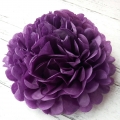 Papier de soie Umiss fleurs pompons de papier violet foncé pour les décorations de Noël anniversaire fête événements