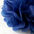 Umiss papier fleurs décorations de papier bleu foncé pom poms