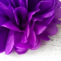 Umiss tissu pompons de papier papier violet tissu fleurs anniversaire décorations de mariage bébé douche