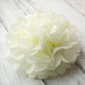 pompons fleur ivoire blanc bébé douche, boules de papier de soie bricolage