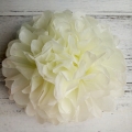 pompons fleur ivoire blanc bébé douche, boules de papier de soie bricolage