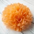 mariage abricot décoratif papier de soie, pompons de fleurs pas cher