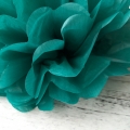 papier de soie vert foncé pompons fournitures de décoration de mariage