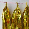 Umiss feuille d’or guirlande pompon en papier suspendus décoration de papier pour les fêtes de mariage coloré