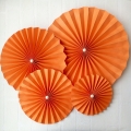 3 » 4 » 5 « 6 » ensemble de 4 vrac Orange rond suspendu Fans de papier pour les décorations de fête de mariage