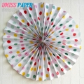 Umiss plier papier Fans suspendus Pinwheel pour partie décorations ensemble de 8