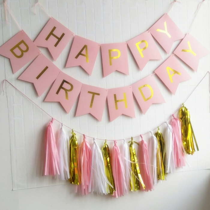 Bulk Garlands Pack With Happy Birthday Bunting Banner