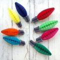 Pack de 8 ampoule colorée en forme de boules en nid d’abeille papier de soie pour le magasin printemps