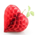 Strawberry coloré en forme de boules de papier de soie en nid d’abeille pour la décoration de fête