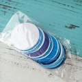 Cercle bleu et blanc guirlande guirlande en papier décorations de fête