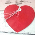 Guirlande en papier BRICOLAGE décoratif coeur rouge pour la décoration de mariage