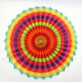 Ensemble de papier de métier de Pinwheel coloré 6 Fans Fans de papier coloré de Fiesta tour jeu de roues