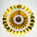 Umiss Metallic Gold Foil artisanat chinois en papier Fan de décorations pour mariage