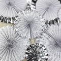 Ensemble de 8 Fan de papier Craft prépliage Handmade Lampwork, décorations de mariage