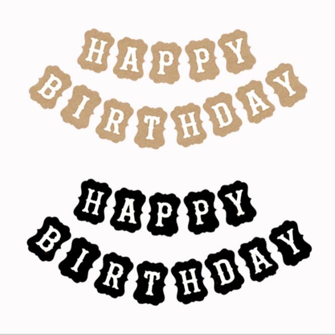 Craft Paper Decorations Happy Bithday Banner